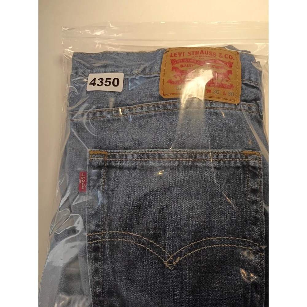 Levis 514 Straight Fit Men's Blue Denim Jeans 36x30 Medium Wash Casual Wear